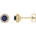 Round 4-Prong Halo-Style Earrings