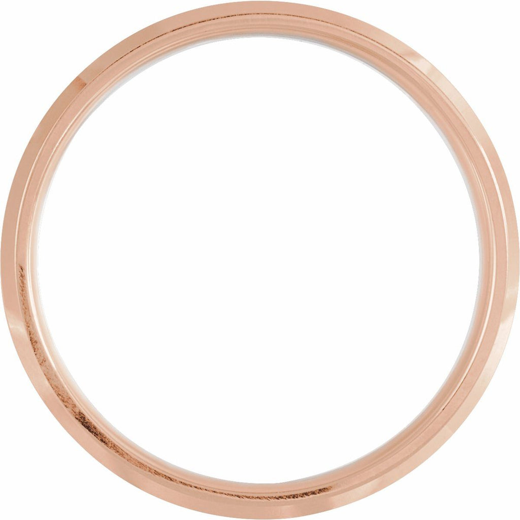 Beveled-Edge Comfort-Fit Flat Band with Satin Finish