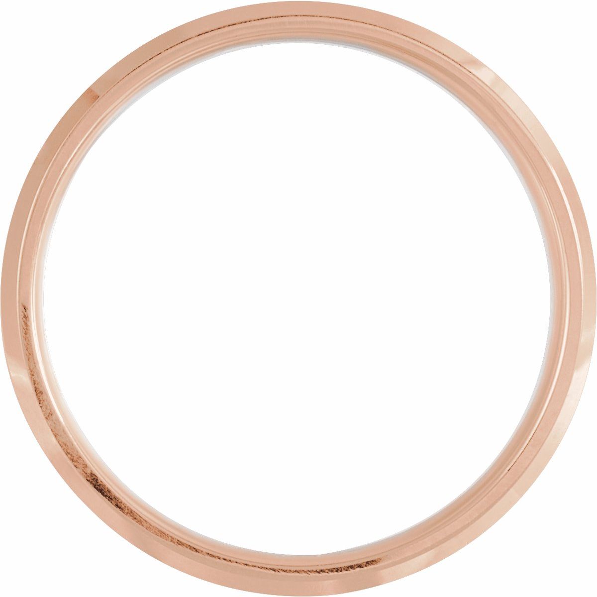 Beveled-Edge Comfort-Fit Flat Band with Satin Finish