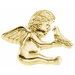 Cherub Angel & Dove Lapel Pin