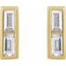 Baguette Bezel-Set Bar Earrings