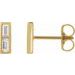 Baguette Bezel-Set Bar Earrings