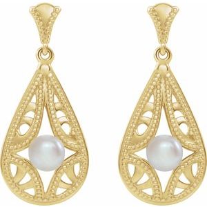 Vintage-Inspired Pearl Earrings
