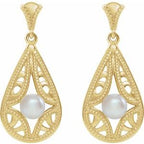 Vintage-Inspired Pearl Earrings