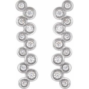 Bezel-Set Bar Earrings