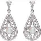 Vintage-Inspired Pearl Earrings