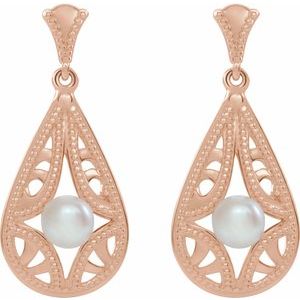Vintage-Inspired Pearl Earrings