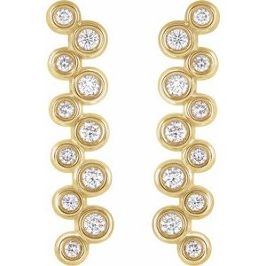 Bezel-Set Bar Earrings