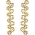 Bezel-Set Bar Earrings