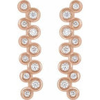 Bezel-Set Bar Earrings