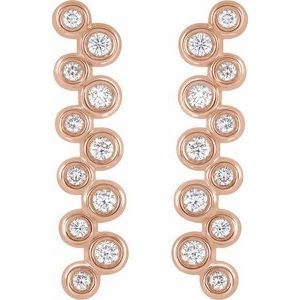Bezel-Set Bar Earrings