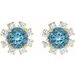Round 4-Prong Halo-Style Earrings