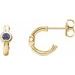Bezel-Set Huggie Earrings