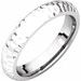 Comfort-Fit Half Round Band with Hammer Finish