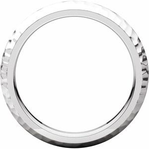 Comfort-Fit Half Round Band with Hammer Finish
