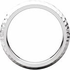 Comfort-Fit Half Round Band with Hammer Finish