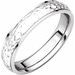 Stepped-Edge Comfort-Fit Half Round Band with Hammer Finish