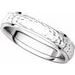 Stepped-Edge Comfort-Fit Half Round Band with Hammer Finish
