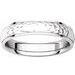 Stepped-Edge Comfort-Fit Half Round Band with Hammer Finish