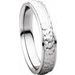 Stepped-Edge Comfort-Fit Half Round Band with Hammer Finish