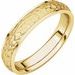 Stepped-Edge Comfort-Fit Half Round Band with Hammer Finish