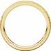 Stepped-Edge Comfort-Fit Half Round Band with Hammer Finish