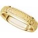 Stepped-Edge Comfort-Fit Half Round Band with Hammer Finish