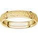 Stepped-Edge Comfort-Fit Half Round Band with Hammer Finish