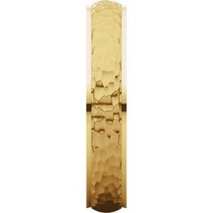 Stepped-Edge Comfort-Fit Half Round Band with Hammer Finish