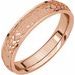 Stepped-Edge Comfort-Fit Half Round Band with Hammer Finish