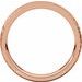 Stepped-Edge Comfort-Fit Half Round Band with Hammer Finish