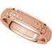 Stepped-Edge Comfort-Fit Half Round Band with Hammer Finish