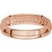 Stepped-Edge Comfort-Fit Half Round Band with Hammer Finish