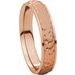 Stepped-Edge Comfort-Fit Half Round Band with Hammer Finish