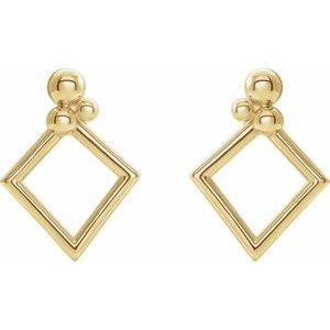 Beaded Geometric Earrings