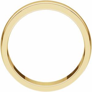 Milgrain Edge Comfort-Fit Flat Band with Satin Finish