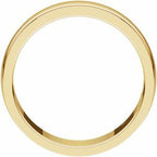 Milgrain Edge Comfort-Fit Flat Band with Satin Finish