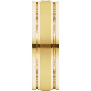 Milgrain Edge Comfort-Fit Flat Band with Satin Finish