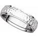 Stepped-Edge Comfort-Fit Half Round Band with Hammer Finish