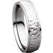 Stepped-Edge Comfort-Fit Half Round Band with Hammer Finish