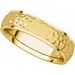 Stepped-Edge Comfort-Fit Half Round Band with Hammer Finish