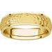 Stepped-Edge Comfort-Fit Half Round Band with Hammer Finish