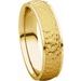 Stepped-Edge Comfort-Fit Half Round Band with Hammer Finish