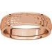 Stepped-Edge Comfort-Fit Half Round Band with Hammer Finish