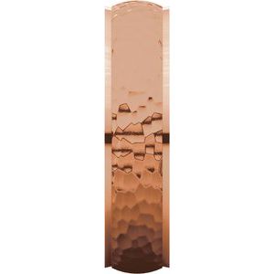 Stepped-Edge Comfort-Fit Half Round Band with Hammer Finish