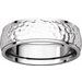 Stepped-Edge Comfort-Fit Half Round Band with Hammer Finish