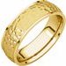 Stepped-Edge Comfort-Fit Half Round Band with Hammer Finish