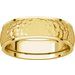 Stepped-Edge Comfort-Fit Half Round Band with Hammer Finish