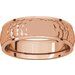 Stepped-Edge Comfort-Fit Half Round Band with Hammer Finish