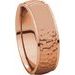 Stepped-Edge Comfort-Fit Half Round Band with Hammer Finish